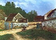 Alfred Sisley Dorfstrasse in Marlotte oil painting